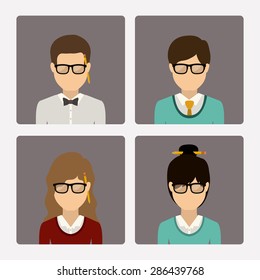 Blogger design over white background, vector illustration