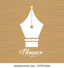 Blogger design, vector illustration