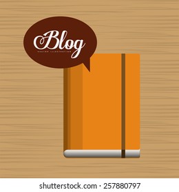 Blogger design, vector illustration