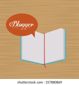 Blogger design, vector illustration
