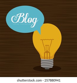 Blogger design, vector illustration