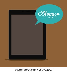 Blogger design, vector illustration