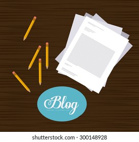 Blogger digital design, vector illustration eps 10