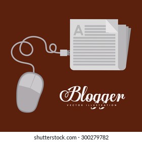 Blogger digital design, vector illustration eps 10