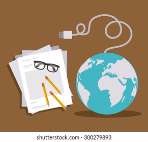 Blogger digital design, vector illustration eps 10