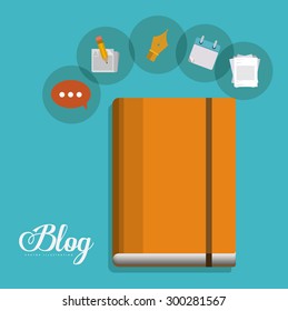 Blogger digital design, vector illustration eps 10