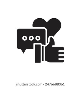 Blogger Feedback Filled Icon Vector Illustration