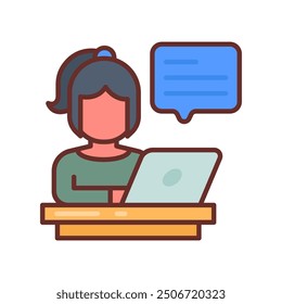 Blogger Filled Icons , Vector illustration