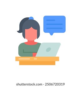 Blogger Flat Icons, Vector illustration