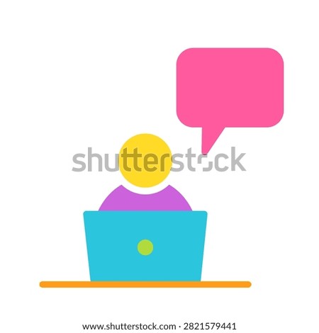 Blogger icon, Isolated on white background