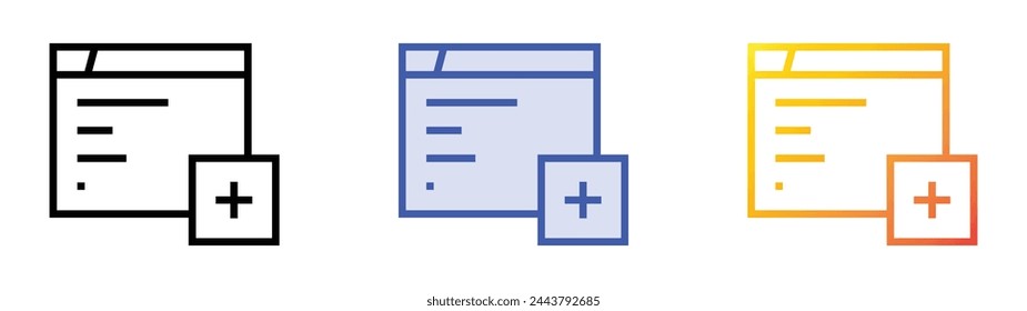 blogger icon. Linear, Blue Fill and Gradient Style Design Isolated On White Background