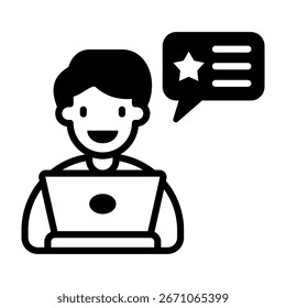 Blogger Icon Ilustración vectorial de estilo mixto