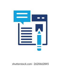 Blogger Icon Mixed Vector Illustration