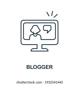 Blogger icon. Simple element from social media collection. Creative Blogger icon for web design, templates, infographics and more