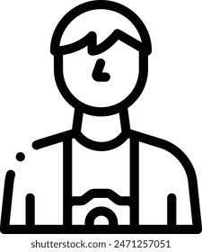 blogger icon. Thin Linear Style Design Isolated On White Background