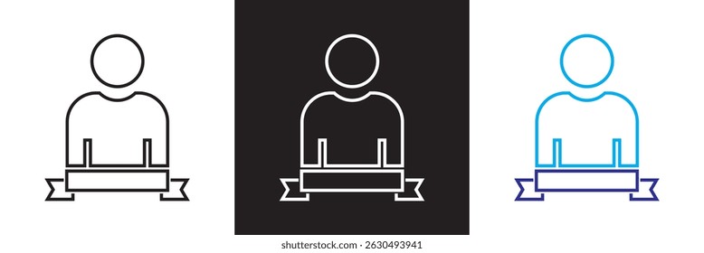 Blogger icon. Vector for websites, mobile interfaces, presentations, banner, visual branding etc. Vector illustration. isolated on white and black background. EPS 10

