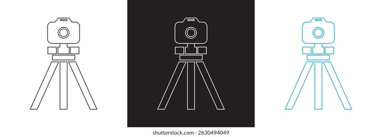 Ícone do blogueiro. Vetor para sites, interfaces móveis, apresentações, banner, marca visual etc. Ilustração vetorial. isolada no plano de fundo branco e preto. EPS 10
