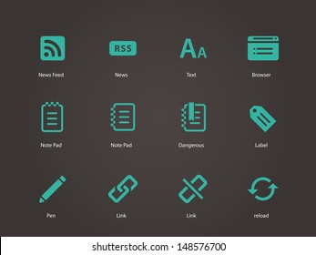 Blogger icons. Vector illustration.