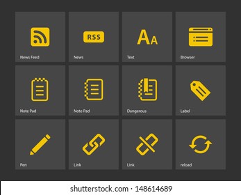 Blogger icons. Vector illustration.