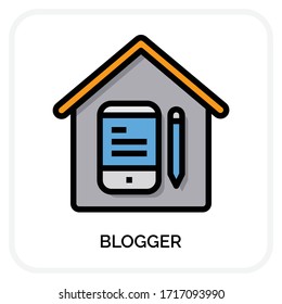 Blogger icons for web design, book, ads, app, project etc.