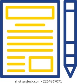 Blogger Line Two Color Circle Vector Icon Design