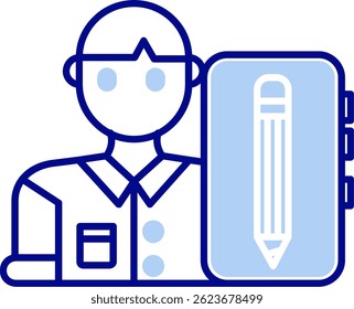 Blogger Line Vector Diseño de iconos
