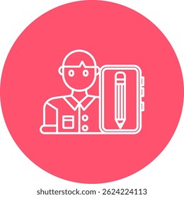 Blogueiro Linha vetor Ícone Design