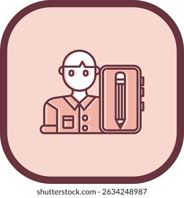 Blogueiro Linha vetor Ícone Design