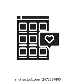 Blogger Posts Filled Icon Vector Illustration