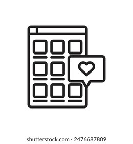 Blogger Posts Outline Icon Vector Illustration
