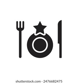 Blogger Restaurant Filled Icon Vector Illustration