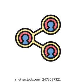 Blogger Share Icon Vector Illustration