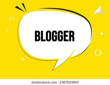 Blogger speech bubble text. Hi There on bright color for Sticker, Banner and Poster. vector illustration.