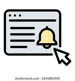 Ícone de assinatura de blogueiro ilustração de estilo de linha plana representando o engajamento do público através do acompanhamento ou assinatura de conteúdo de blogueiro, adequado para marketing digital, crescimento de conteúdo