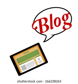 blogger, tablet and bubble talk