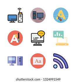 blogger vector icon set