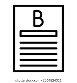 Blogger Vector Line Icon Design