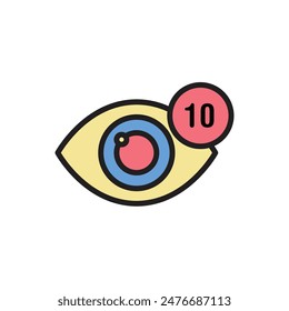 Blogger View Icon Vector Illustration