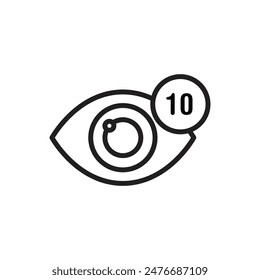 Blogger View Outline Icon Vector Illustration