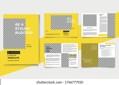 Bloggers Ebook Template. You can use this Corporate Bloggers Ebook Template for your business purpose or others sector. You can easily change all text, layers, images etc. 