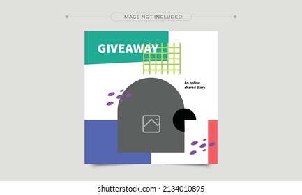 Bloggers Social Media Post design. A good template for advertising on social media. Perfect for social media posts, background, and web banner internet ads.