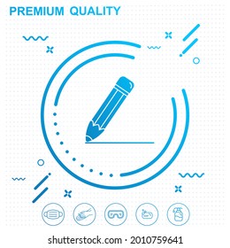Bloggging, compose, pen icon illustration - modern design