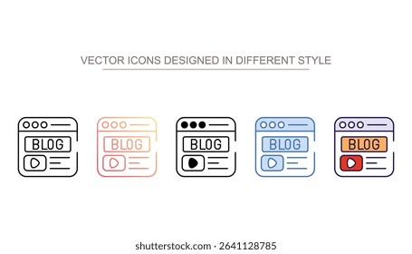 Blogging Ads icon design with white background stock illustration
