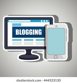blogging concept  design, vector illustration eps10 graphic 