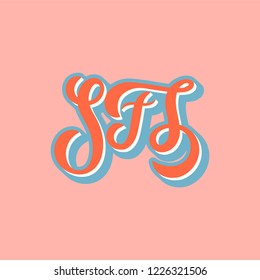 Blogging concept illustration for website banners, web page, promotional materials. Hand sketched SFS text as blog theme design. Perfect big letters for bloggers. EPS10 vector illustration.