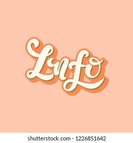 Blogging concept illustration for website banners, web page, promotional materials. Hand sketched Info text as blog theme design. Perfect big letters for bloggers. EPS10 vector illustration.