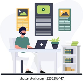 Blogging Content Writing and Articles concepts