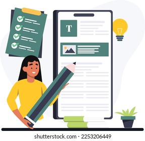 Blogging Content Writing and Articles concepts