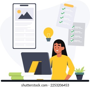 Blogging Content Writing and Articles concepts