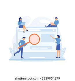 Blogging and copywriting concept, Content management for web page, banner, presentation, social media,  flat vector modern illustration